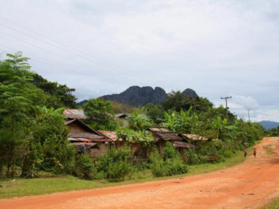 Cycling through the Countryside in Vang Vieng, Laos
